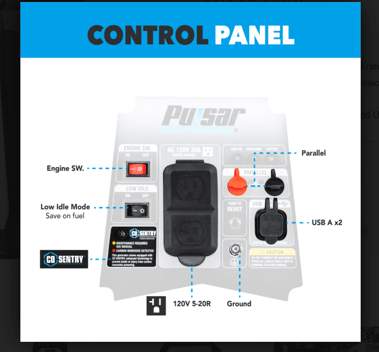 1600 W Inverter Generator with Sensor