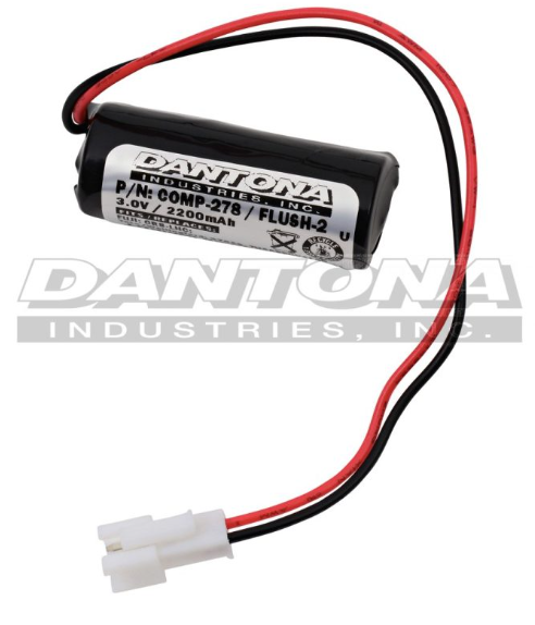 Replacement 3 Volt 2400mAh Lithium Battery for Toto 37858 Automatic Flusher