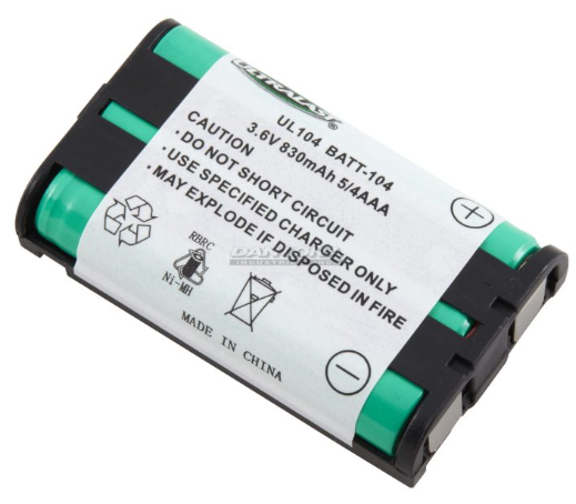 3.6 Volt 830 mAh NiMH Battery for Panasonic KX-TG2302B, reliable power, eco-friendly design.