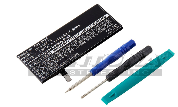 Replacement battery for Apple A1633 with installation tools, 3.8V 1715mAh lithium-polymer.