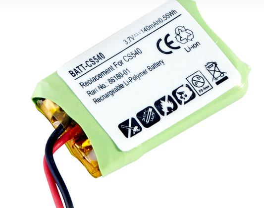 3.7 Volt 230 mAh Li-Poly Battery for Plantronics CS351 Headset, reliable replacement, lightweight design.